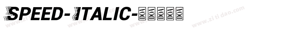 Speed-Italic字体转换