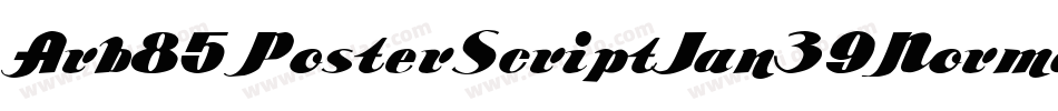 Arb85PosterScriptJan39Normal-vrZM字体转换