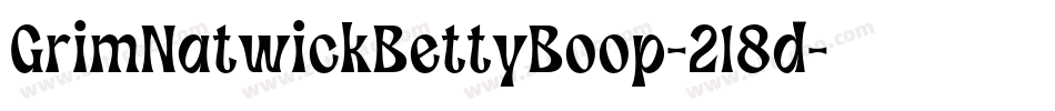 GrimNatwickBettyBoop-218d字体转换