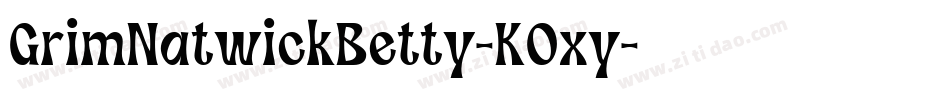 GrimNatwickBetty-K0xy字体转换