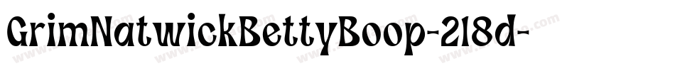 GrimNatwickBettyBoop-218d字体转换