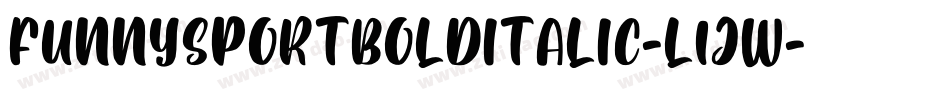 FunnySportBoldItalic-L1jW字体转换