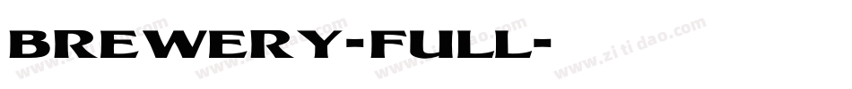 brewery-full字体转换