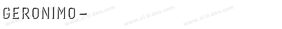 Geronimo字体转换