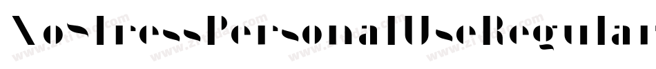 NoStressPersonalUseRegular-zDnG字体转换