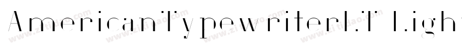 AmericanTypewriterLT-LightA字体转换