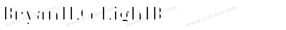 BryantLG-LightB字体转换