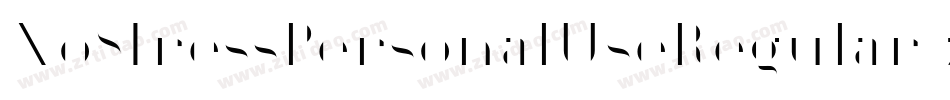 NoStressPersonalUseRegular-zDnG字体转换