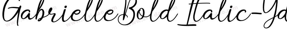 GabrielleBoldItalic-YdR8字体转换