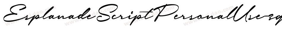 EsplanadeScriptPersonalUse-zqv3字体转换