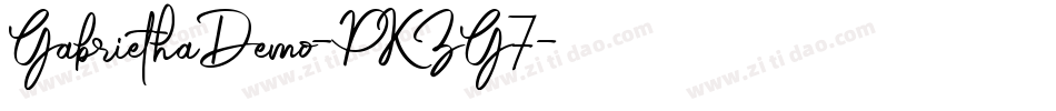 GabriethaDemo-PKZG7字体转换