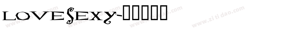 LOVESEXY字体转换