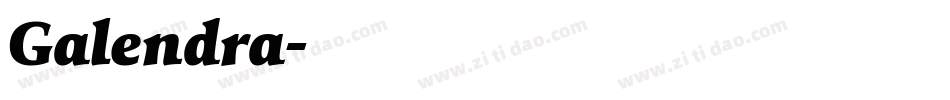 Galendra字体转换