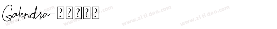 Galendra字体转换