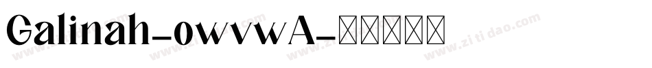 Galinah-owvwA字体转换