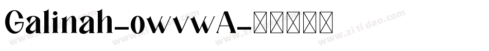 Galinah-owvwA字体转换