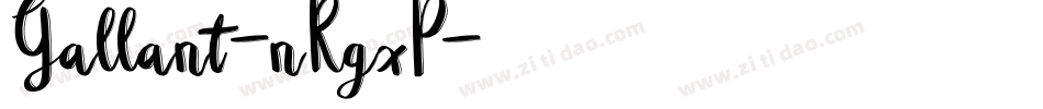 Gallant-nRgxP字体转换