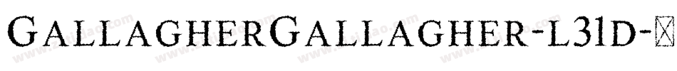 GallagherGallagher-l31d字体转换