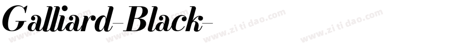 Galliard-Black字体转换