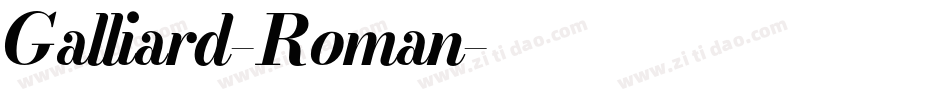 Galliard-Roman字体转换