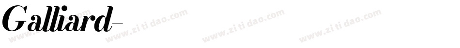 Galliard字体转换