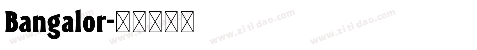 Bangalor字体转换