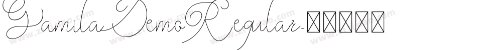GamilaDemoRegular字体转换