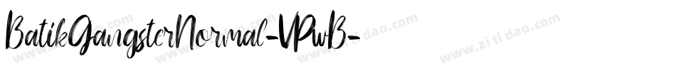 BatikGangsterNormal-VPwB字体转换