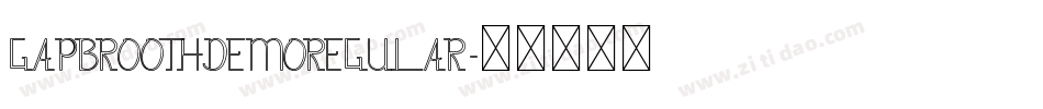 GapbroothDemoRegular字体转换