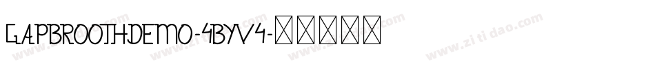 GapbroothDemo-4ByV4字体转换