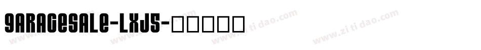 GarageSale-lxj5字体转换