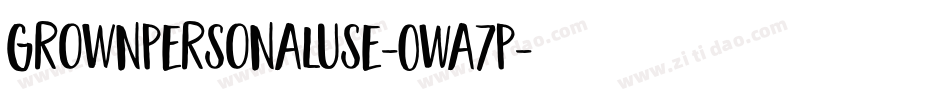 GrownPersonalUse-0Wa7P字体转换