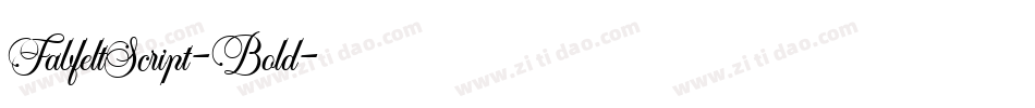 FabfeltScript-Bold字体转换