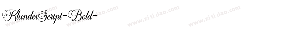KlunderScript-Bold字体转换
