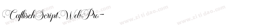 CaflischScriptWebPro字体转换