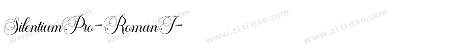 SilentiumPro-RomanI字体转换