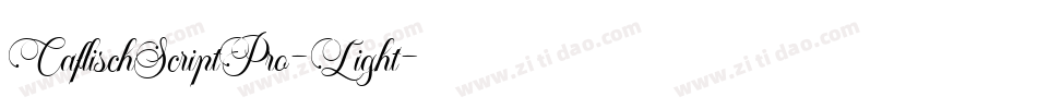 CaflischScriptPro-Light字体转换