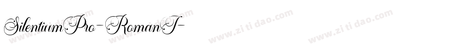 SilentiumPro-RomanI字体转换