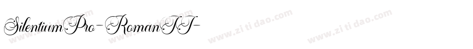 SilentiumPro-RomanII字体转换