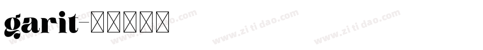 garit字体转换