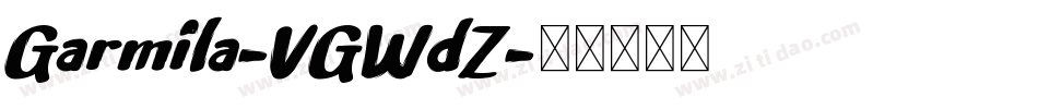 Garmila-VGWdZ字体转换