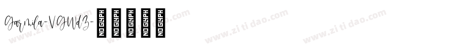 Garmila-VGWdZ字体转换