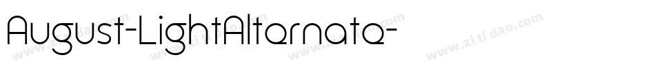 August-LightAlternate字体转换