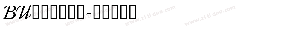 BU______字体转换