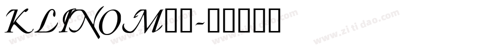 KLINOM__字体转换