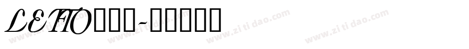 LEFTO___字体转换