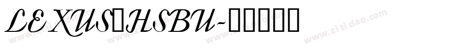 LEXUS_HSBU字体转换