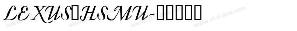LEXUS_HSMU字体转换