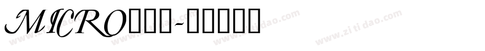 MICRO___字体转换