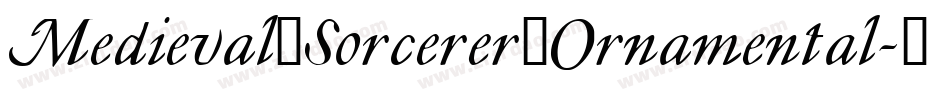 Medieval_Sorcerer_Ornamental字体转换